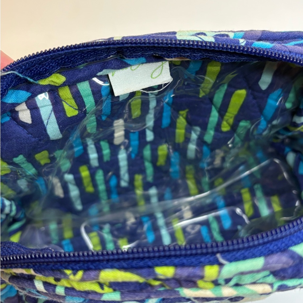Vera Bradley Katarina Blues Quilted Cosmetic bag blue green - Picture 5 of 7